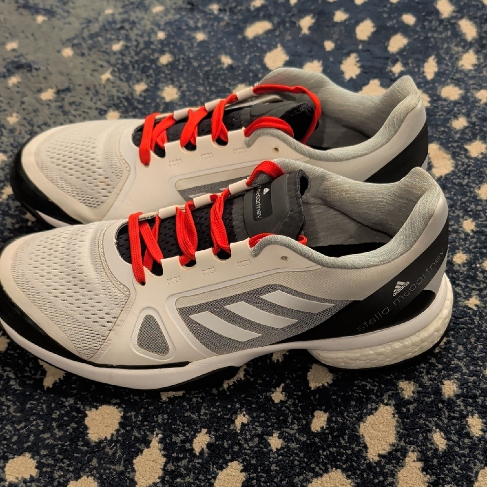 Adidas by Stella McCartney White and Black Athletic Shoes - Picture 3 of 8